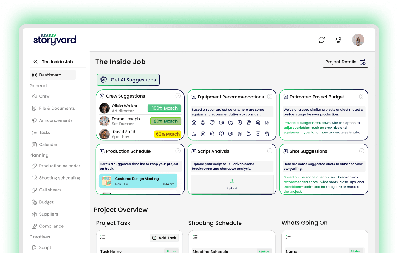 Storyvord Dashboard